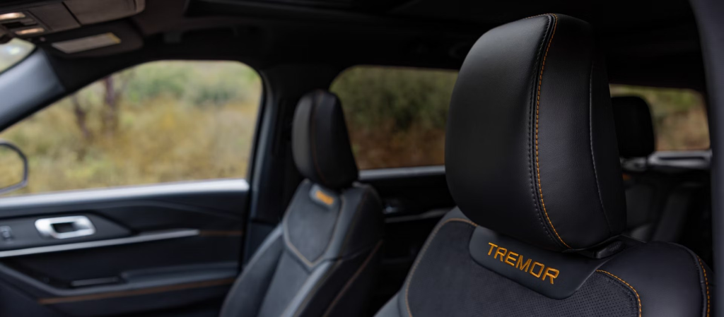 Decorative Tremor Stitching on Seats in the 2026 Ford Explorer Tremor.