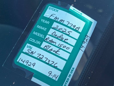 2025 RAM 1500 RHO