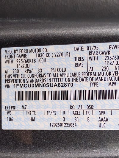 2025 Ford Escape ST-Line
