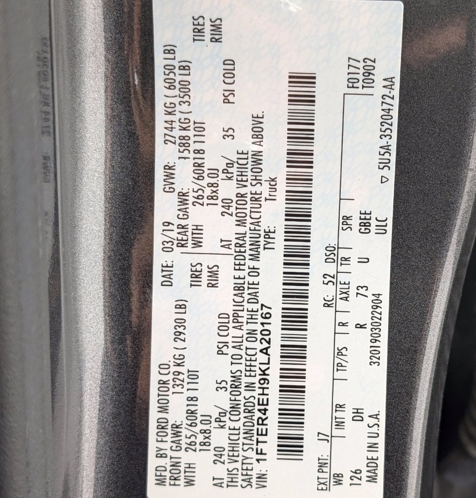2019 Ford Ranger Lariat