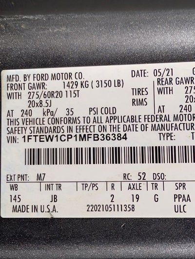 2021 Ford F-150 XL