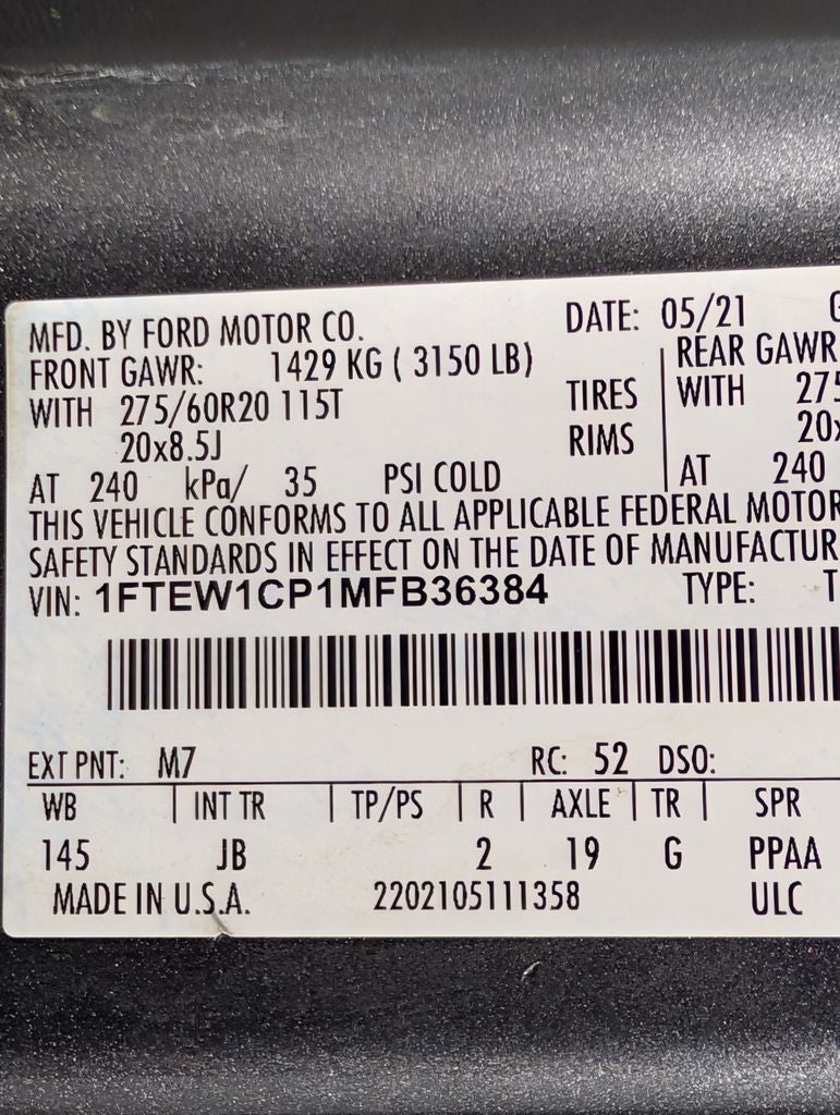 2021 Ford F-150 XL