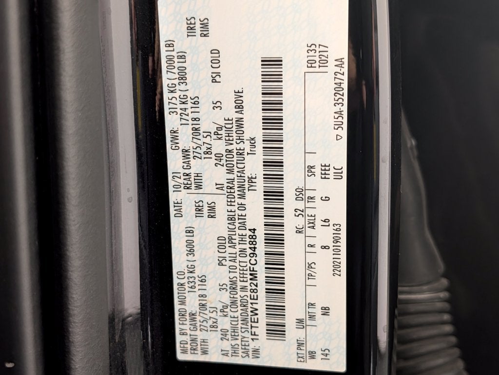2021 Ford F-150 Tremor