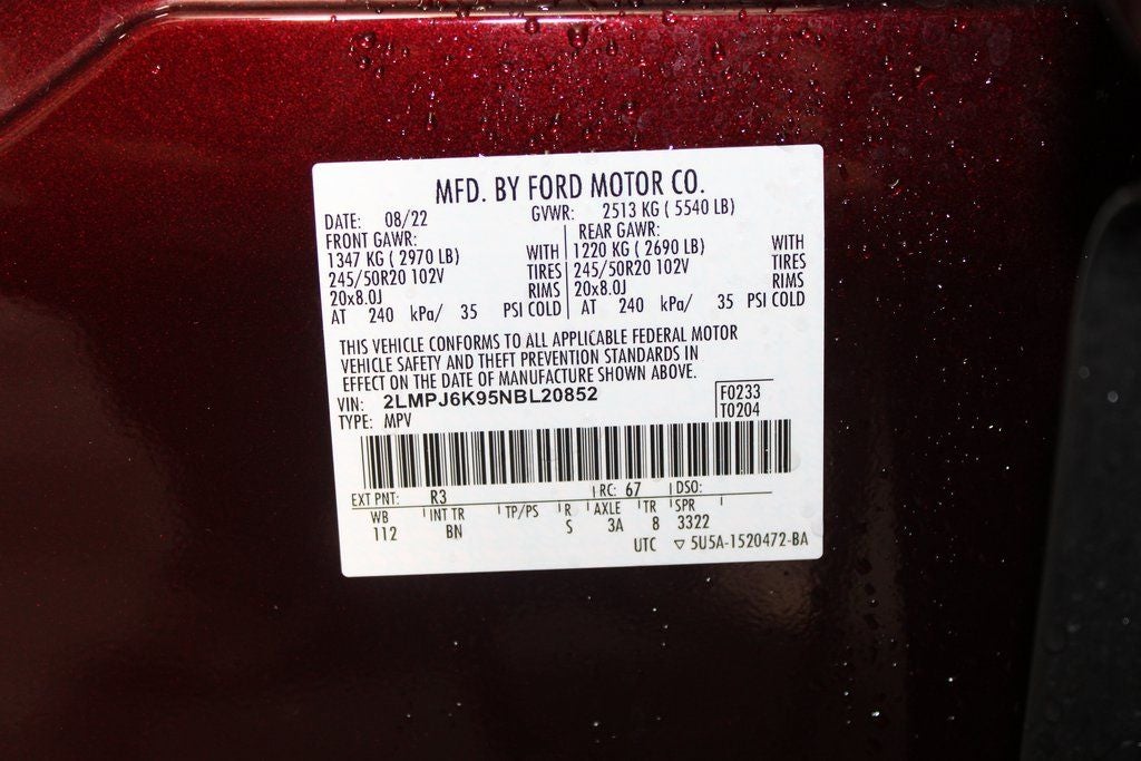 2022 Lincoln Nautilus Reserve