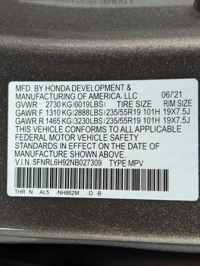 2022 Honda Odyssey Elite