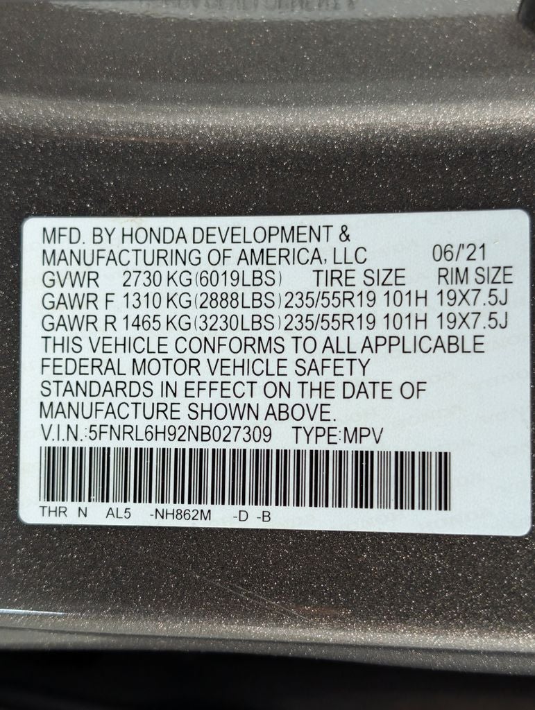 2022 Honda Odyssey Elite