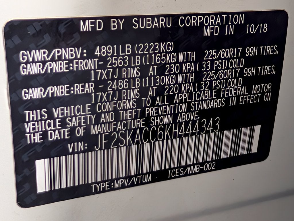 2019 Subaru Forester Base