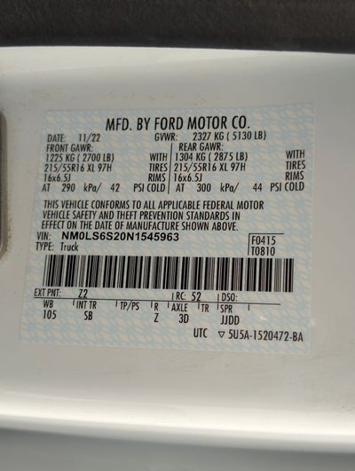 2022 Ford Transit Connect XL